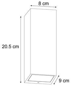 Скандинавска стенна лампа дърво 2 светлини GU10 70mm IP54 - Baleno