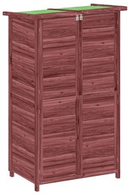 172242 vidaXL Градинска барака за инструменти мока 83x57x140 см бор масив