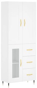 3199921 vidaXL Висок шкаф, бял, 69,5x34x180 см, инженерно дърво