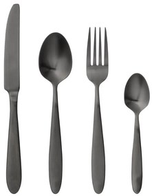 Комплект прибори за хранене от 4 части в черно Cutlery Eleganza - Bloomingville