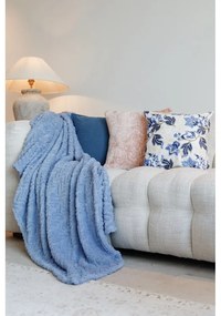 Синьо одеяло от микроплюш 150x200 cm Rena – Tiseco Home Studio