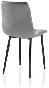 Сиви кадифени трапезни столове в комплект от 2 броя Faffy - Tomasucci