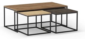 Масички за кафе в комплект от 3 броя в естествен цвят 60x110 cm Camelia - Marckeric