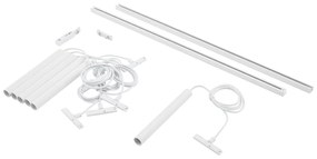 Модерна релсова система за осветление с 6 бели висящи лампи 1-фазна - Slimline Keno