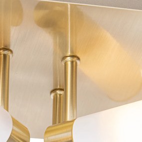 Модерна таванна лампа за баня месинг 4-светлина IP44 - Bath