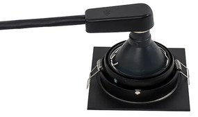 Модерен вграден прожектор черен регулируем - Chuck 70