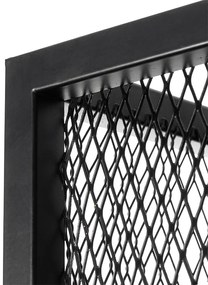 Индустриален стенен аплик черен с мрежа - Cage
