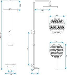Комплект за душ Rea Lungo Stripe Brush Nickel