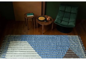 Син/кафяв памучен килим 200x300 cm Hampton – Dutchbone