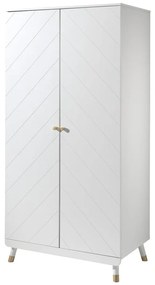 Бял детски гардероб от борова дървесина Billy - Vipack