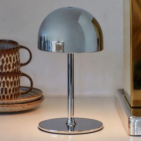 LED настолна лампа с дистанционно управление в сребрист цвят с метален абажур (височина 22 cm) Tim – Sirius