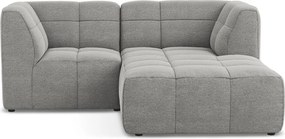 Сив ъглов диван от прежда с примки от букле (десен ъгъл) Aloha – Makamii