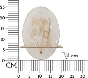 Стъклена стенна лампа в златист цвят Portlan – Mauro Ferretti