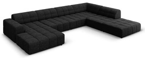 Антрацитен ъглов диван (десен ъгъл/"U") Chicago - Cosmopolitan Design