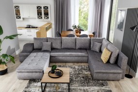 Ъглов диван Ginny-Gray Dark-Left