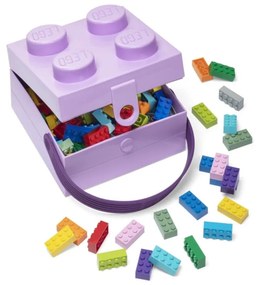 Лилава кутия за съхранение с дръжка - LEGO®