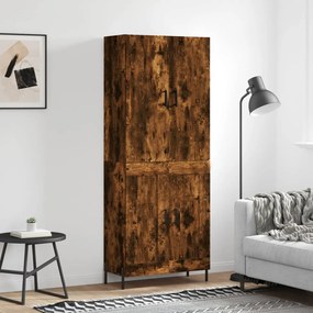 3195800 vidaXL Висок шкаф, опушен дъб, 69,5x34x180 см, инженерно дърво