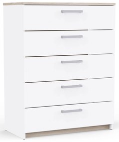 Скрин с 5 чекмеджета Winston - Бял