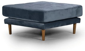 Табуретка Midcentury в светлосиво кадифе, 80/80/37 см