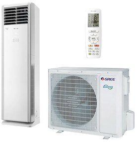 Колонен климатик Gree GVH48AL-M6DNC7A, 48000 BTU, 80 м2, Трифазен, А++/А+, Wi-Fi, R-32, Бял