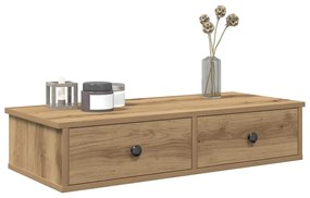 859958 vidaXL Стенен рафт с чекмеджета дъб артизан 80x34x17см инженерно дърво