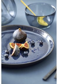 Черна/синя глинена чиния ø 27 cm Gastro Dark Blue/Black – Bitz