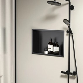 Вграден рафт за баня  30x45 matte black