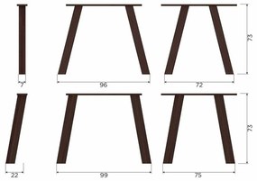 Трапезна маса от масивен дъб 100x220 cm Tablo – WOOOD