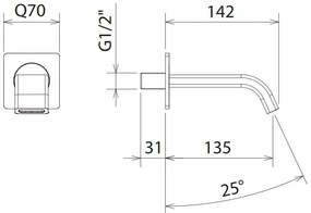 Чучур за вана LaTorre Profili plus - Черен Ματ