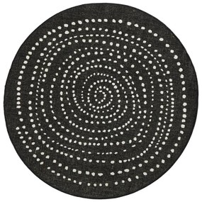 Черен килим за открито, ø 200 cm Bali - NORTHRUGS