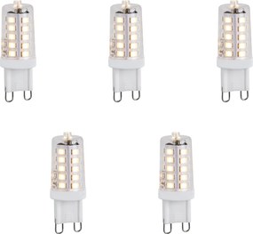 Комплект от 5 G9 димируеми LED крушки 1.2W 100 lm 2700K