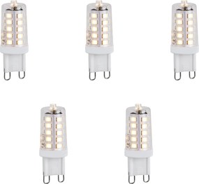 Комплект от 5 димируеми LED крушки G9 1.2W 100lm 2700K