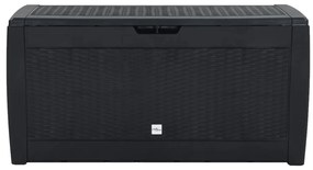 152197 vidaXL Градински сандък за съхранение антрацит 119x48x60 см PP