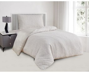 Бежово единично спално бельо от жакард 140x200 cm Florida – My House