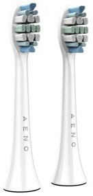 Комплект 2 бр резервни глави за четка за зъби AENO ADBTH3-5, Съвместима с AENO DB3/DB4/DB5/DB6, Dupont косъмчета, Бял