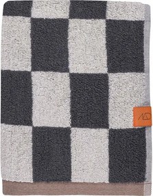 Антрацитна/бежова кърпа от органичен памук от тери 50x90 cm Retro – Mette Ditmer Denmark