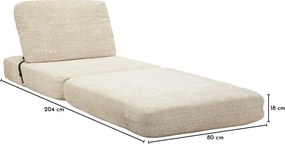 Бяло разтегаемо кресло от букле Faster – Mauro Ferretti