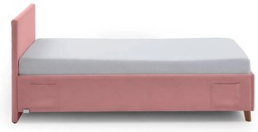 Розово тапицирано детско легло 140x200 cm с място за съхранение с включена подматрачна рамка Cool – Meise Möbel