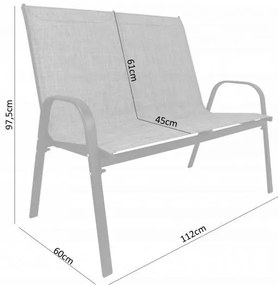 Градински комплект сиви мебели