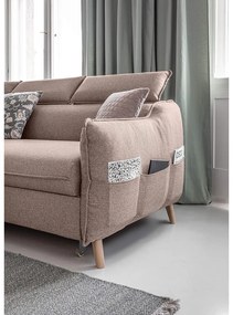 Бежов ъглов разтегателен диван ляв ъгъл, Sweet Harmony - Miuform