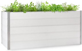 Blumfeldt Nova Grow, градинска леха, 195 x 91 x 100 см, WPC, дървен дизайн, бял