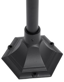 Класически външен фенер черен 135 см IP44 - Berta