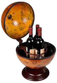 240698 vidaXL Глобус бар за плот стойка за вино, евкалиптово дърво