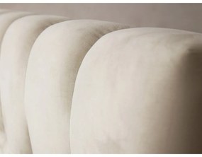 Бежово тапицирано двойно легло с място за съхранение и решетка 160x200 cm Bali - Cosmopolitan Design