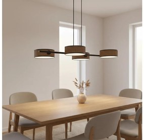 Полилей на кабел DRUMZ 4xE14/10W/230V, кафяв