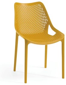 Жълт пластмасов градински стол Bilros - Rojaplast