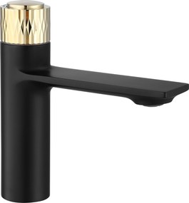 Смесител за мивка REA Storm Black Gold Low