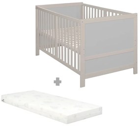 Сиво детско креватче 70x140 cm с регулируема височина Easy Sleep – Roba