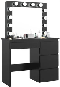 Тоалетна масичка с LED огледало Cleopatra Black