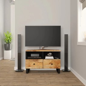 345223 vidaXL ТВ шкаф, 70x33x46 см, масивно мангово дърво